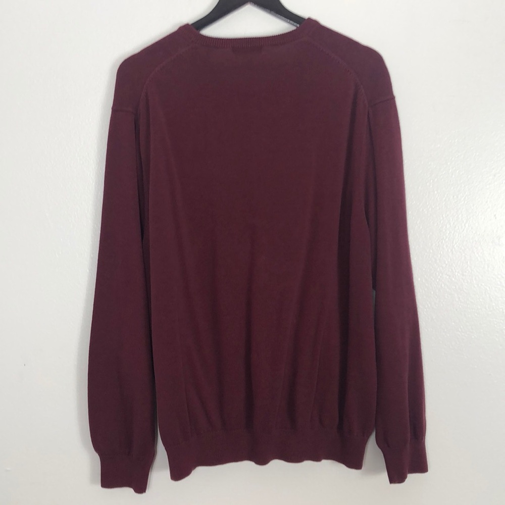 Van Heusen Burgundy V-neck sweater extra large - Picture 2 of 2